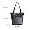 VCCSKDSK Black Rose Printed Tote Shopping Bag, Reusable Eco-Friendly Shopper Bag Tote Bags #5