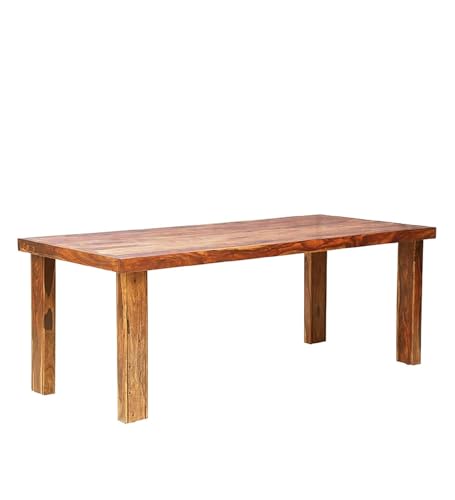 Image of Sheesham Solid Wood 8 Seater Dining Table for Living Room (Honey)