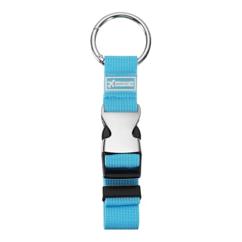 Image of HARFINGTON Luggage Straps Jacket Clips Strap Nylon Adjustable Suitcase Belt Baggage Backpack Connector Travel Accessories with Metal Buckle for Extra Bags Travel Attachment, Blue