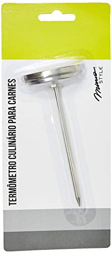 Termômetro Culinário Para Diferentes Tipos De Carnes Mimo Style Prata
