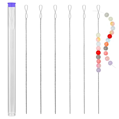 UOOU Beading Needles, 6 Pcs Collapsible Eye Twist Seed Bead