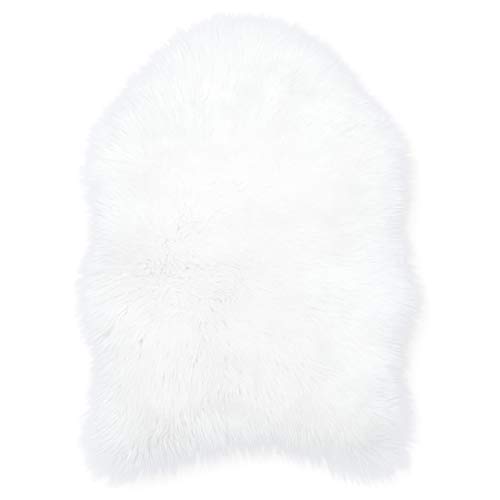 Teppich Wölkchen Schaffell Lammfell Imitat Fellteppich Kunstfell Teppich -...