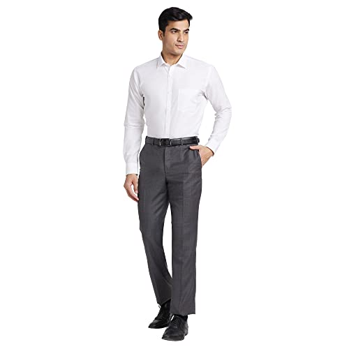 Image of Park Avenue Men's Pure Cotton Solid Pattern Slim Fit Semi Cutaway Collar Full Sleeve Formal Shirt