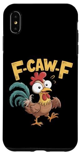 Funny F-Caw-F Rooster Chicken Pun Meme, ECX[Äp X}zP[X iPhone XS Max p