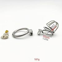 Metall Chastity Cage Männer Peniskäfig mit 3 Verschieden Großen Ringen und Unsichtbaren Schlössern Keuschheitskäfig Herren mit Großer Öffnung für Gute Belüftung Sex Spielzeug Penies Käfig (Large) – Ansicht 3