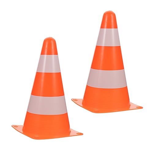 SUPVOX 2Pcs Outdoor Game Cones Bright Football Training Marker Cones for Sports Drills for Soccer Basketball and Roller Skating Skill Training Durable and