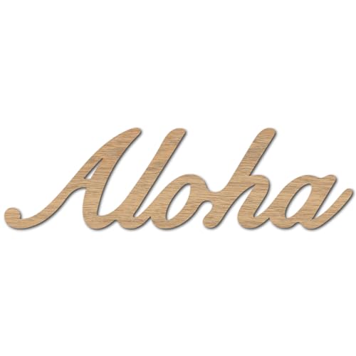 Creatcabin Aloha Laser Cut Wood Letter Sign Wall Decor Cutouts Unfinished Wooden Signs Wall Art Basswood Hanging Sculpture Decoration For Painting Crafts Diy Home Bedroom Decor Gift 11.8X4.7Inch