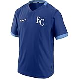 Nike Men's MLB Authentic Collection Short Sleeve Hot Pullover Jacket (US, Alpha, Large, Regular, Regular, Royal Blue, Kansas City Royals)