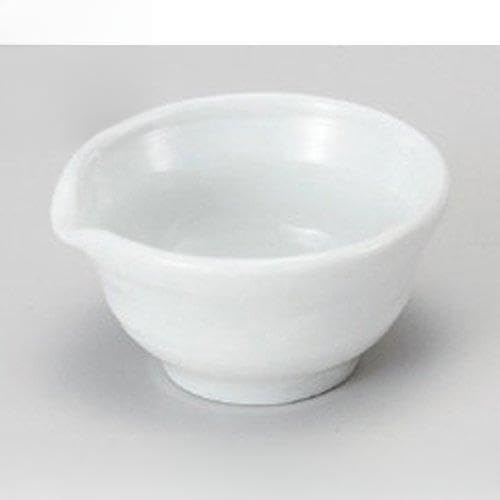 Set of 3 Delicate White Single Mouth Mini Ball [6.8 x 6.2 x 3.6 cm] For Restaurant Ryokan Japanese Dishes Restaurants