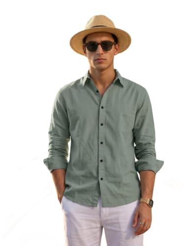 Image of NexaFlair Man's Casual | Formal | Linen| Cotton | Regular Wear Collared | Fit Shirt for Men
