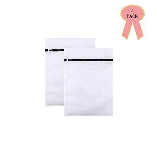 TAOPE 2 Pack Bolsa Lavadora Malla, 40 * 50cm Bolsa de Lavandería Cremallera Reutilizar Durable, Bolsas de Viaje, Bolsas para Colada para Ropas Delicadas, Abrigo, Vestido, Prendas de Cama