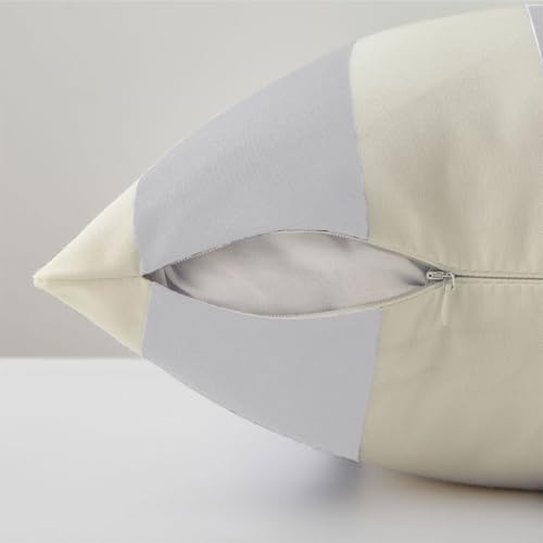 Image of Allorry Outdoor Pillow Covers 18x18 Set of 2 Gray Striped Decoration Throw Pillow Covers for Spring Summer Outdoor Waterproof Garden Patio Furniture Sofa Bed Home Decor JB007-P18