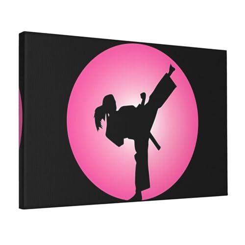 Poster Taekwondo Kururi : art mural sur toile sans cadre pour décoration de maison 45x30 cm