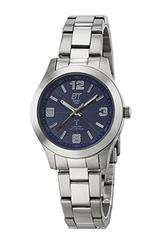 ETT Eco Tech Time Funk Solar Damen Uhr Analog mit Edelstahl Armband ELS-11496-31M