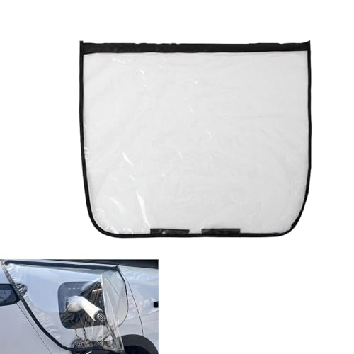 Qurbuns EV Charger Port Cover, All-Weather Protect Magnetic Electric Car Charger Plug Cover, Outdoor Waterproof Rainproof Snowproof Dustproof, Fit for Steel-Bodied Electric Vehicles (Transparent)