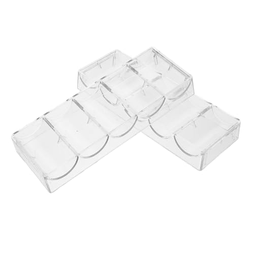 TOYANDONA Poker Chip Tray Set 100 Capacity Acrylic Chips Organizer Storage Rack for Home Parties