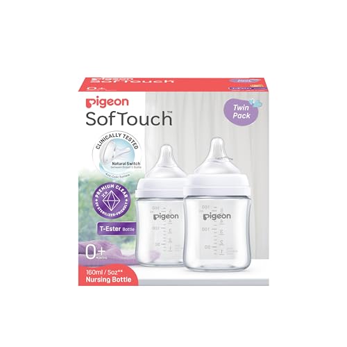 PIGEON SOFTOUCH BPP NURSING BOTTLE T-ESTER 160ML TWIN PACK LOGO