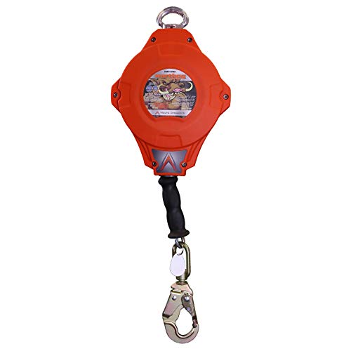 Malta Dynamics Fall Protection, 50-Foot Warthog Series Self-Retracting Lifeline with Steel Snap Hook & Carabiner, OSHA/ANSI Compliant