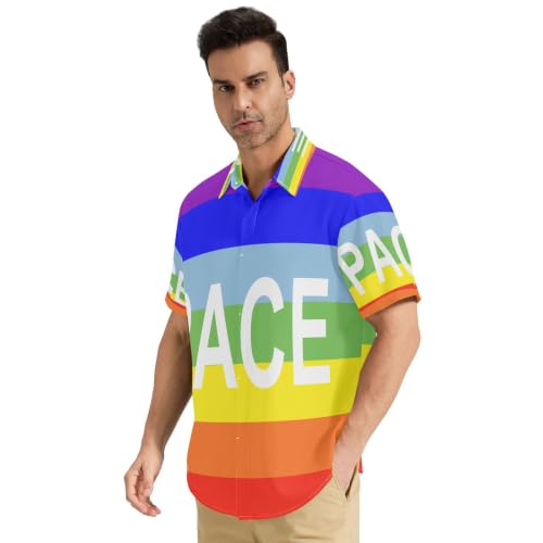 Chemise boutonnée pour homme motif drapeau vêtement doux pour la peau taille S
