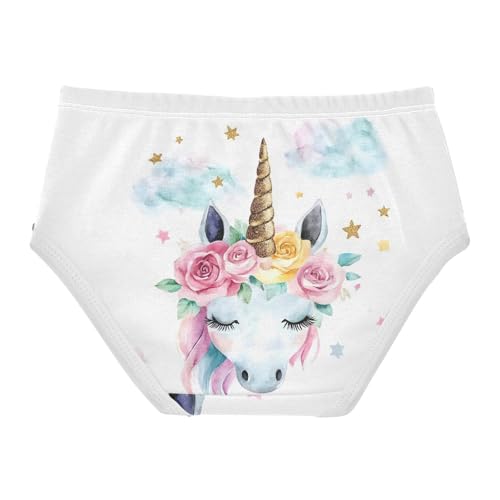 Watercolor Unicorn Face Glitter Horn Toddler Girls's Underwear 2T 202c10132