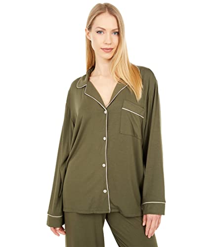 Image of Eberjey Gisele Classic Women's Pajama Set | Long Sleeve Shirt + Long Pants