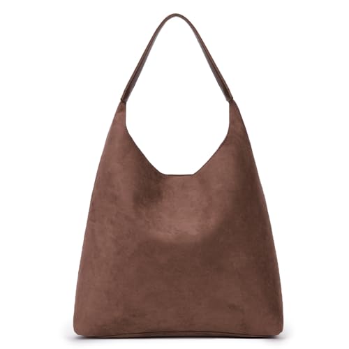 Image of YFGBCX Tote Bags for Women Work Bags Suede Slouchy Bag Hobo Handbag Office Tote Handbag