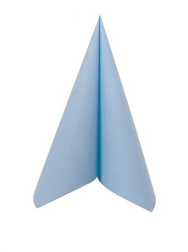 le nappage SERVIETTE voie sèche, 40 x 40 cm, paquet de 25. BLEU CIEL