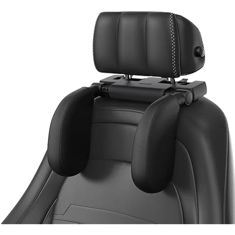 EPOCHHIKE Car Headrest Pillow, Road Pal Headrest, 180°Adjustable Travel Sleeping Car Headrest, U-Shaped Car Seat Head Neck Support, Only Suitable for Car Seat Headrest with Poles, for Kids and Adults Cover