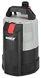 Tauchpumpe für sauberes und schmutziges Wasser DEDRA, Flachsaugpumpe, 350 W, Fördermenge: 4500 l/h, zwei Betriebsmodi, Flachsaugfunktion, Abpumpen bis auf 1 mm Wasserstand