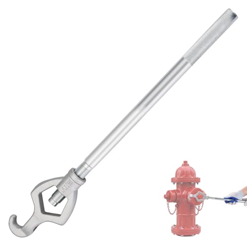 AMGSH Adjustable Fire Hydrant Wrench Heavy Duty Hydrant Spanner Wrench Fits 1-1/2 to 3 Nuts Valve Wrench for Opening Valves & Loosening Caps Water Meter/Pipe/Sprinkler Multifunction Tool
