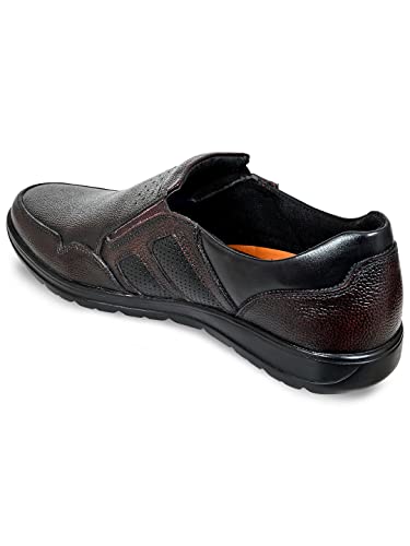 Image of Allen Cooper Men's Black Genuine Leather Loafers |Slip-On Formal Shoes | Comfortable Office Moccasins for Men