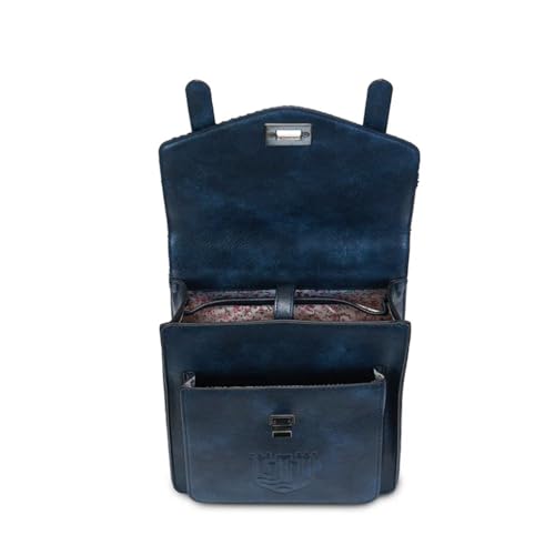Islander HarrisTweed The Mini Carloway Backpack, Navy Over-Check, Mini2