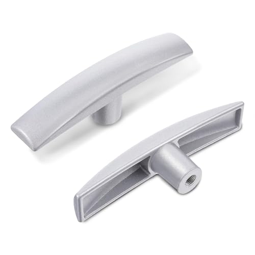 Image of 2PCS RV Waste Water Valve Handles, Water Tank Handles Replacement, RV Sewer Dump Valve Plastic Handle, RV Camper Waste Valve Handle Compatible with 1 1 /2 inch and 3 inch Gate Valves (Silver)