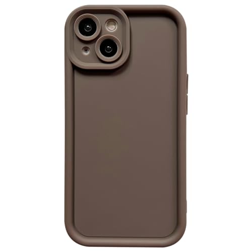 Image of Puxicu Slim Case for iPhone 15 Plus, Enhanced Camera Protection, Shockproof Skin-Friendly Touch Soft Case Cover for iPhone 15 Plus Phone 6.7 inch, Coffee