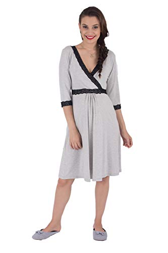 Camisola gestante e amamentação busto transpassado