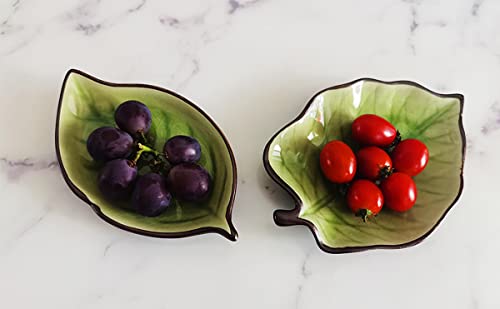 Ceramic Spoon Rest Cooking Spoon Holder For Kitchen Counter/Stove Top/Dining Table With Cute Spoon, Leaf Shaped, Modern Farmhouse Decorative, 6.7X3.9 Inch #TOP4