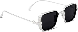 SpadeAces Square Kabir Singh Sunglasses for Men and Women, UV Protected Sunglasses(Silver Black)