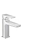 hansgrohe Metropol - Waschtischarmatur mit Push-Open Ablauf, Wasserhahn Bad mit Auslaufhöhe 117 mm, Mischbatterie Waschbecken wassersparend (EcoSmart), Chrom, 32507000