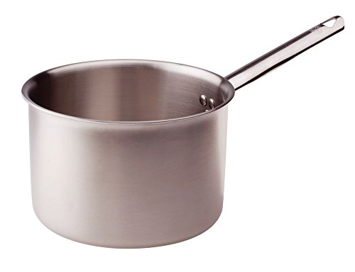 Pentole Agnelli ALIX105ALIN20 Casseruola Alta con Manico in acciaio, Trilaminato Alluminio-Acciaio per induzione, 20 cm