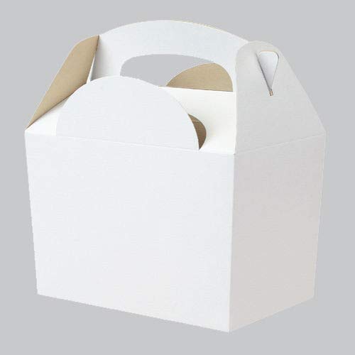 We Can Source It Ltd – Coloured Meal Box for Children/Kids - Perfect for Picnics, BBQs, and Parties - Fully Compostable, Biodegradable and Eco-Friendly (White) - Pack of 10