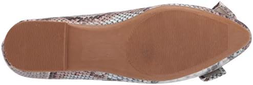 YOKI-GENEVA-47 Women's Suede Ballet Flat with Bow Ribbon Design, Snake, 8.5 M US | Image 3