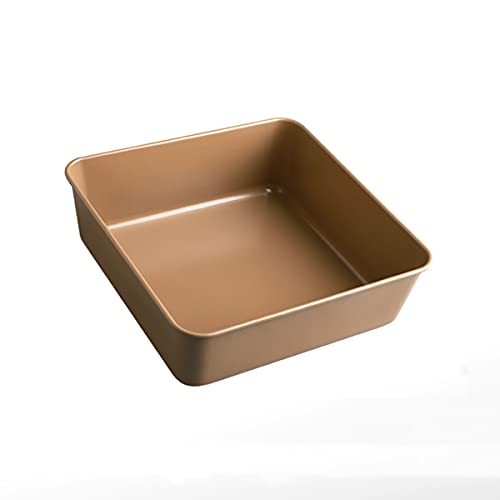 DAOHE Square Cake Pan Carbon Steel Quick Release Coating, Non-Stick Bakeware, Heavy Duty Performance(8inch)