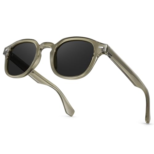 Superb Acetate Frame Scratch/Saltwater Resistant/Oleophobic Coating Lens Vintage Polarized Sunglasses Men Women