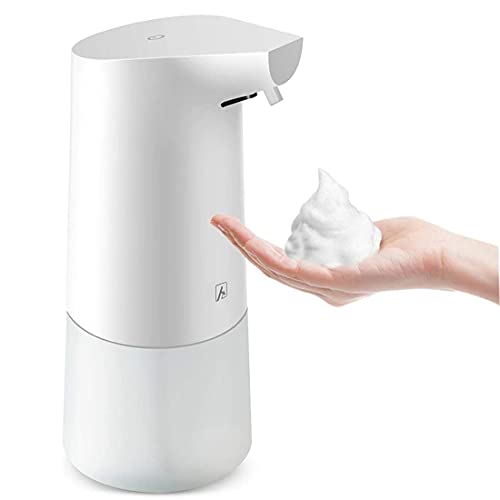 Aeakey Automatic Foaming Soap Dispenser,Touchless Foaming Soap Dispenser Electric Battery Operated Adjustable Soap Dispenser Volume Control Switch for Bathroom Kitchen Toilet Office Hotel (White)
