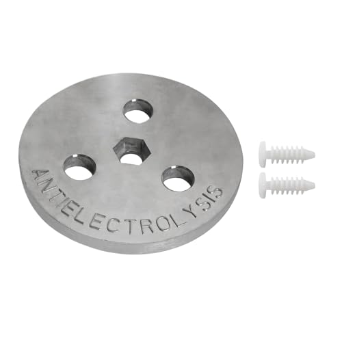 Robuste Zinkanode für Salzwasserpools - 5,1 cm Inline-Opferanode, Schutz für Metallkomponenten | Anti-Elektrolyse-Poolausrüstungszubehör, kompatibel mit Pumpen, Heizungen, Lichtern