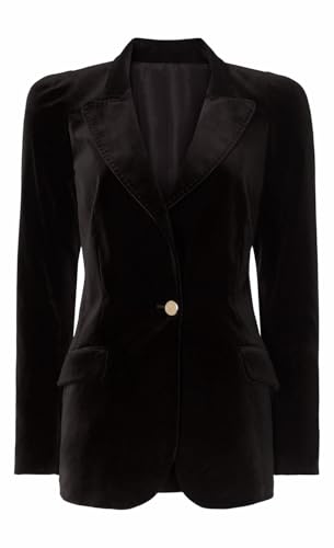 Womens Velvet Blazer Slim Fit Suit Jacket One Button Slim-fit Solid Color Blazer Wedding Prom Warm Women Blazer3