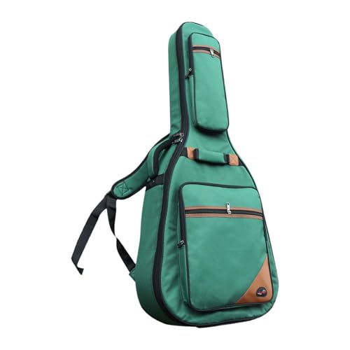 Harilla きん アコースティックス - ギターバッグギターケース42-インチ防水調整可能なショルダーストラップソフトカバーギグストレージバッグバックパック, 緑