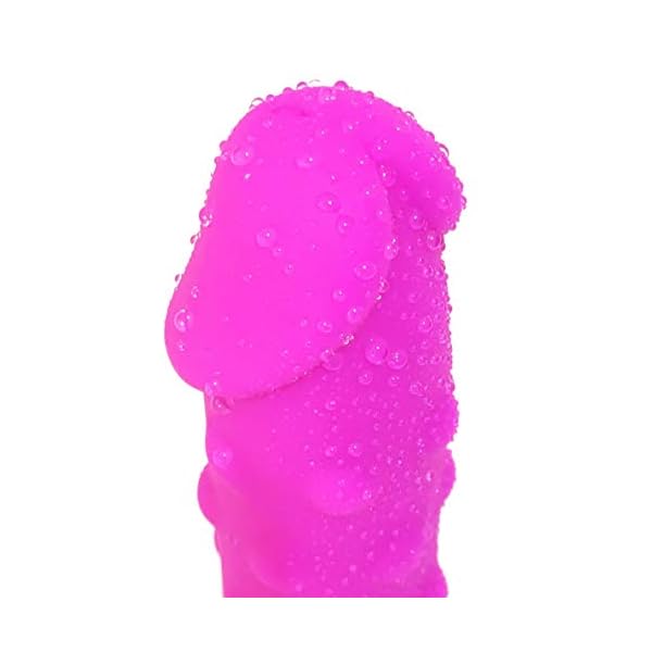 Lustfactor CRAZY LOVER | Genialer 20 cm Dildo für Sie aus Silikon | Ø 40 mm | Pink | Mit starkem Saugnapf/Saugfuss | Strap-on geeignet | Mit Reiznoppen am Schaft und realistischer Spitze – Bild 4