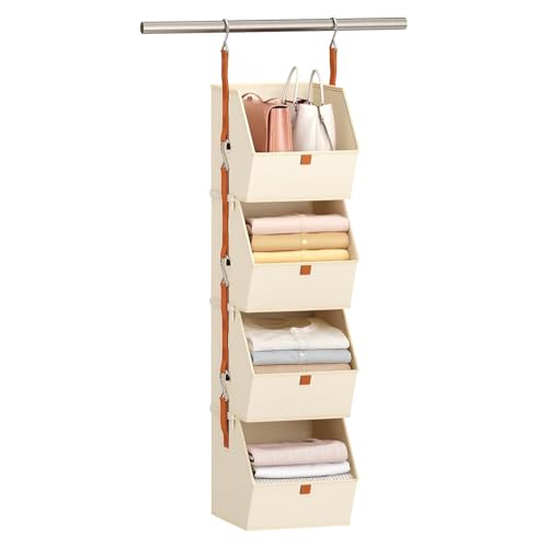 Organizador de puerta – Almacenamiento de ropa de varios niveles, armario colgante de 10.24 pulgadas para clasificación de ropa, estante plegable Oxford, organizador de almacenamiento con niveles de
