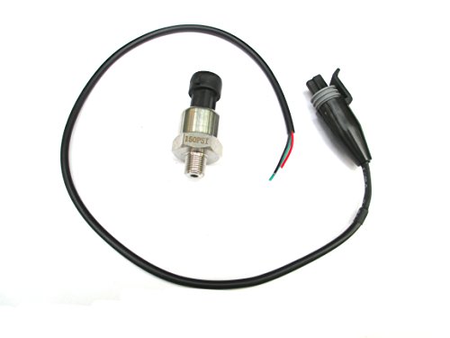 USonline911 Universal Stainless Steel Pressure Transducer Sender Solenoid for Oil Fuel Gas Air Water (150 PSI)